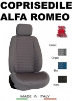 Coprisedili Anteriore Tessuto in Cotone Trapuntato per Auto ALFA ROMEO con AIRbag TURBO 2Pz.