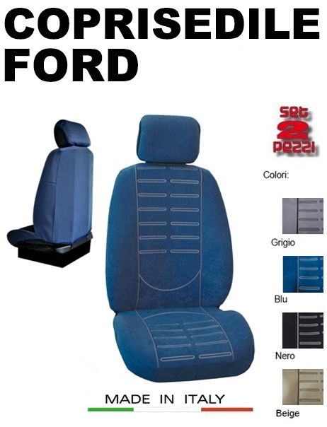 Coprisedili anteriori per Ford S-MAX I, II (2006-2019) - fodere sedili  universali - set coprisedili auto - Auto-Dekor - X-Line 1+1 - rosso rosso